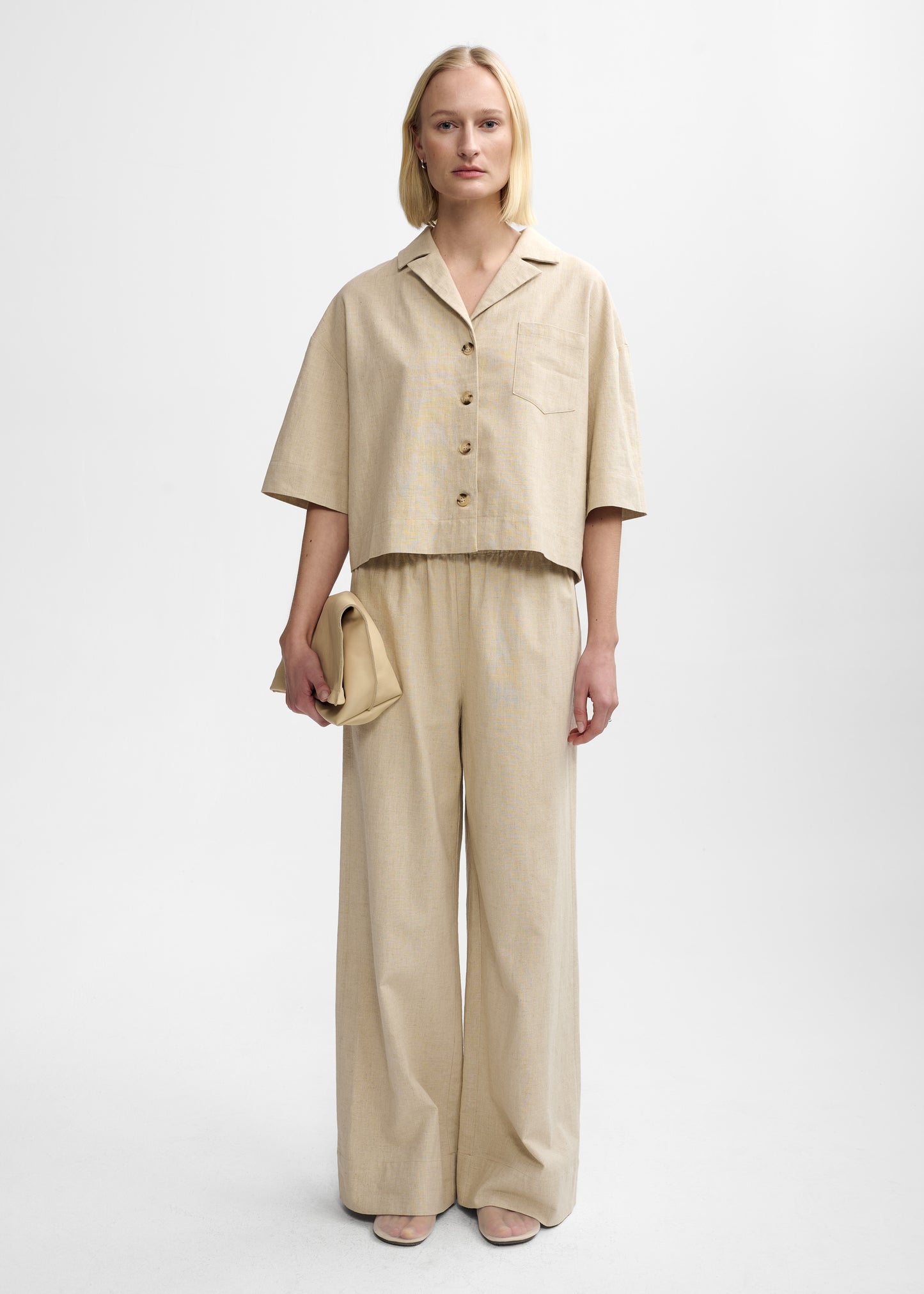 Christian Aks Luna Linen Trouser Trousers 8018 Sand
