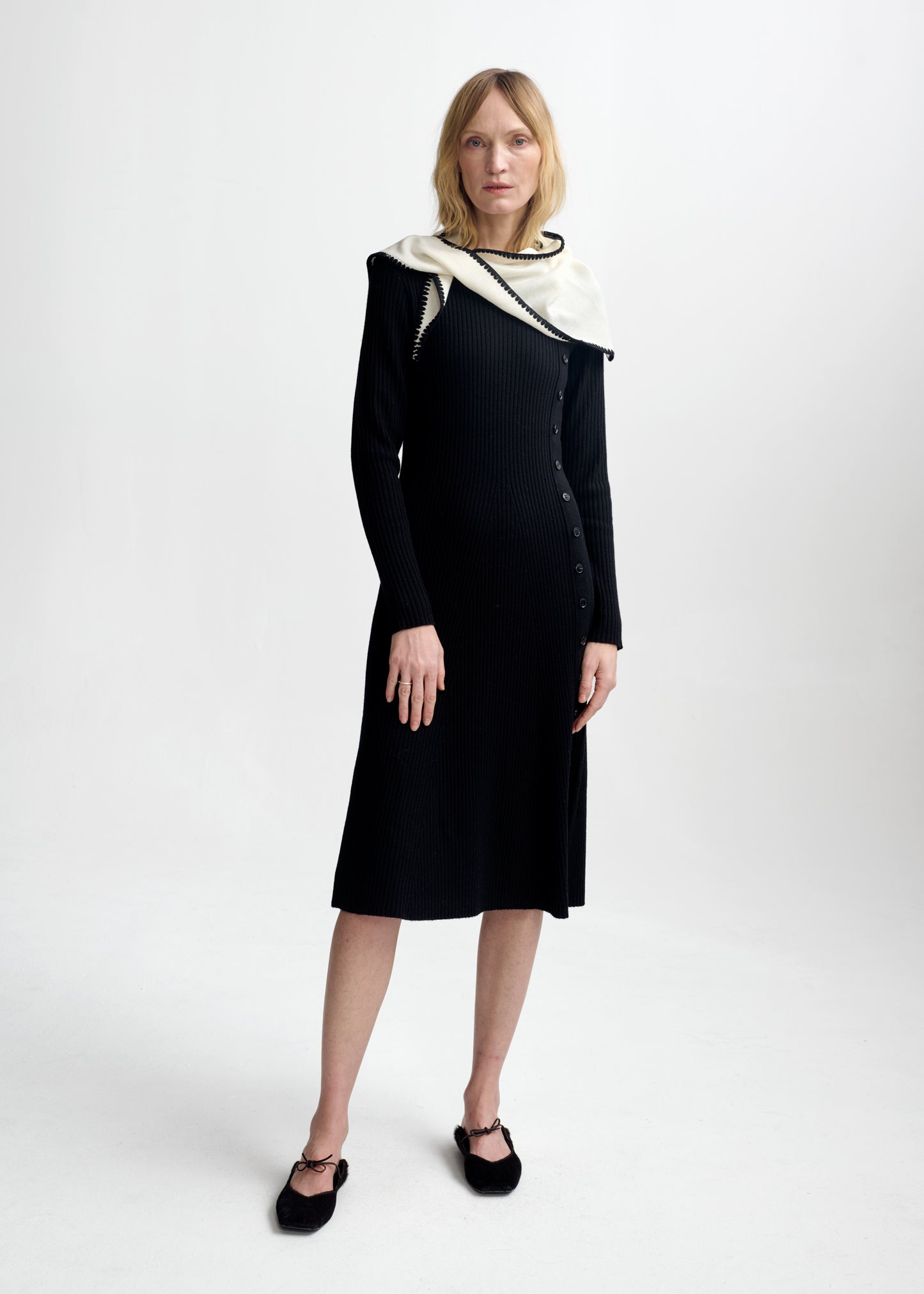 Christian Aks Mima Merino Dress Dresses 9090 Black