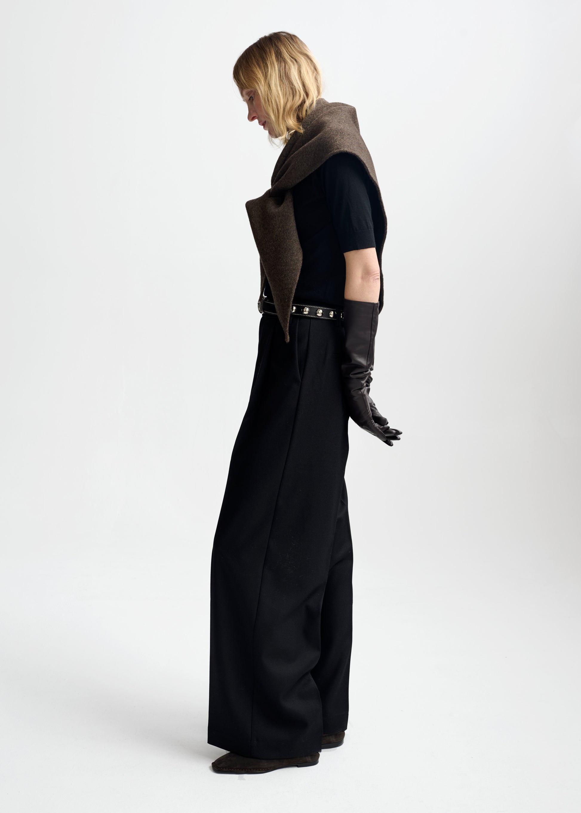 Christian Aks Brisa Wool Scarf Scarfs 8069 Espresso