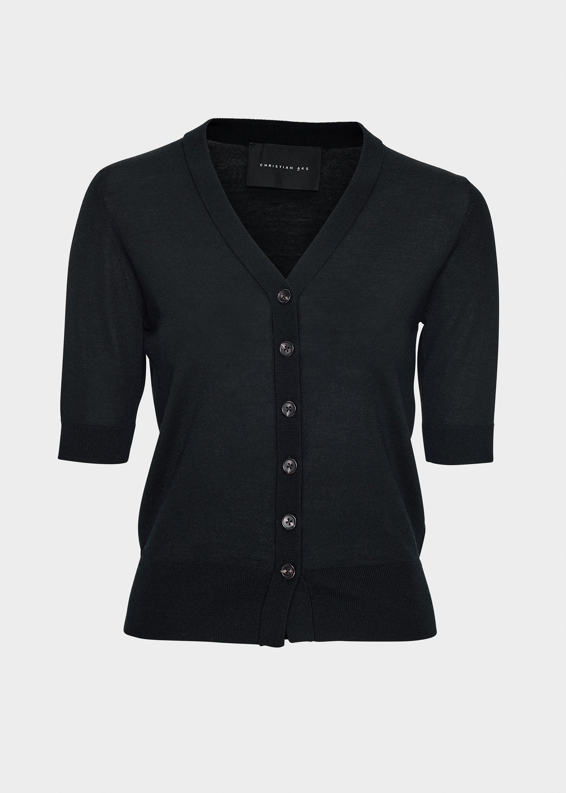 Christian Aks Daisy Merino Cardigan Knitwear 9090 Black