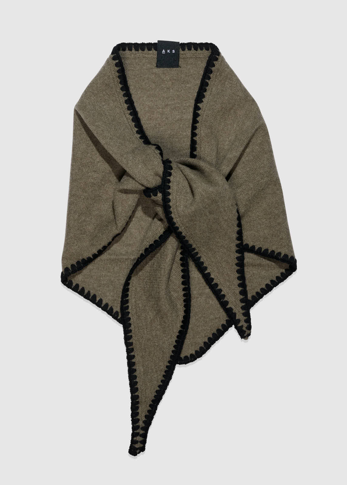 Christian Aks Mina Stitched Merino Scarf Scarfs 8068 Wood