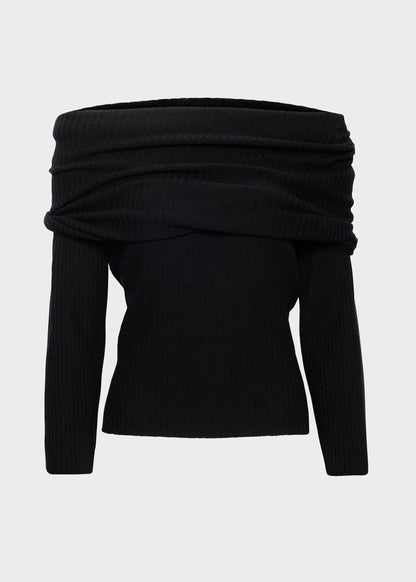 Christian Aks Talina Merino top Knitwear 9090 Black